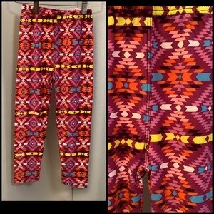 Leggings Kid’s Age 3-5 Pink Kaleidoscope Pattern